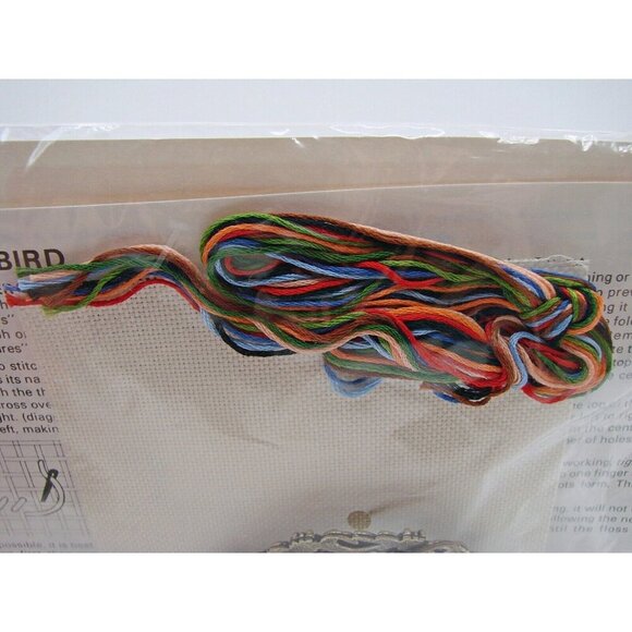 The Creative Circle Cross Stitch Kit #768 Blue Bird Russel Bushee Frame Included - Picture 8 of 10